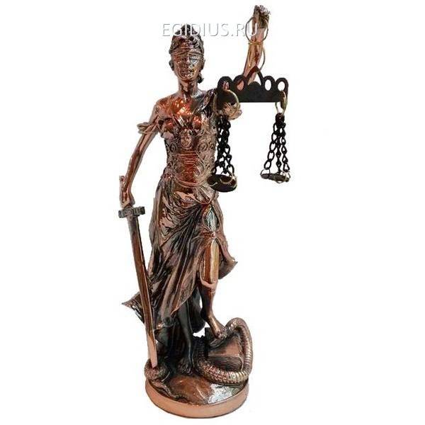 Фигурка декоративная Фемида (Богиня правосудия), L10 W8 H21см 81-1358 фото 1 — Egidius.ru