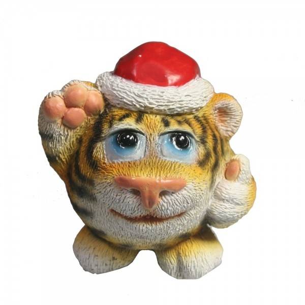 Фигура декоративная "Веселый тигр" (рыжий) L5,7W5,5H5 81-3029 фото 1 — Egidius.ru