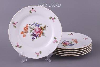 Набор тарелок из 6 шт.&quot;майсеновский букет&quot; диаметр=25 см. 300-522 — Egidius.ru