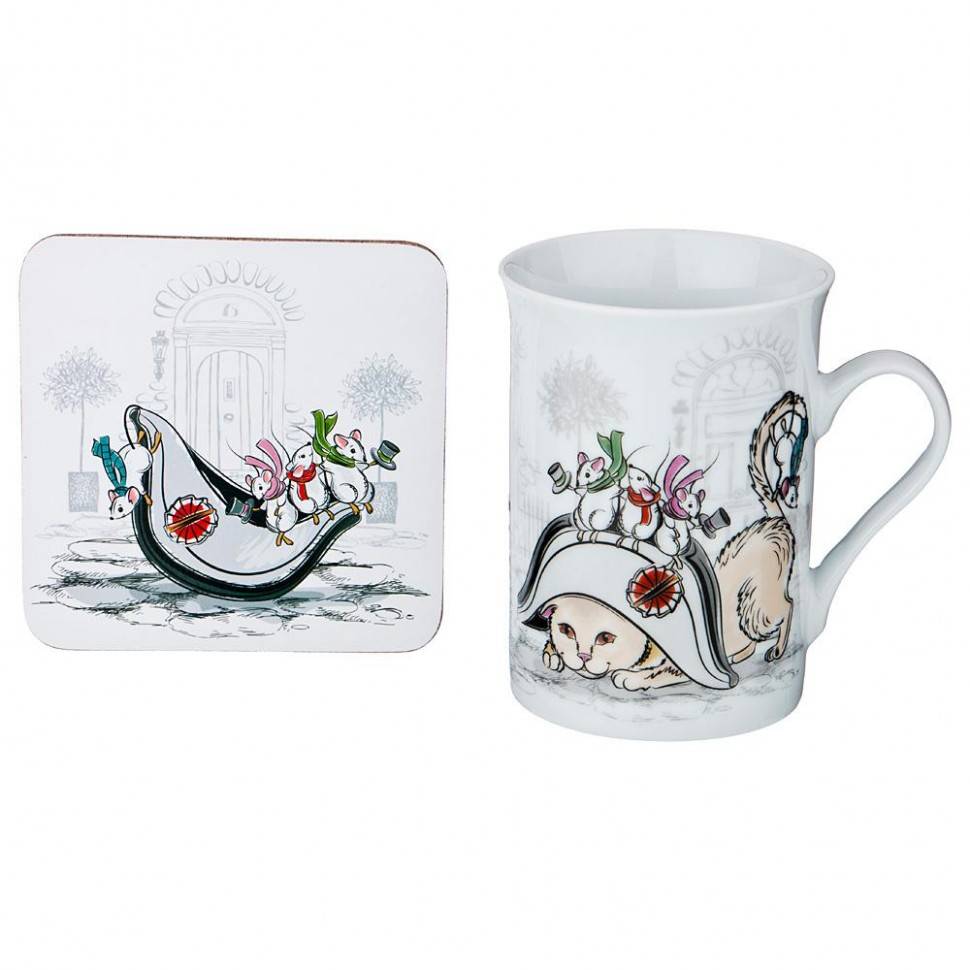 Кружка 300 мл +мдф подставка 10*10 см. 332-870 фото 1 — Egidius.ru