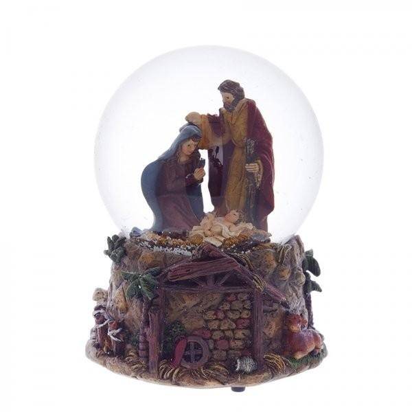 Рождественский снежный шар. Фигурка в стеклянном шаре, 11х11х14см, 100мм 81-1195 фото 1 — Egidius.ru