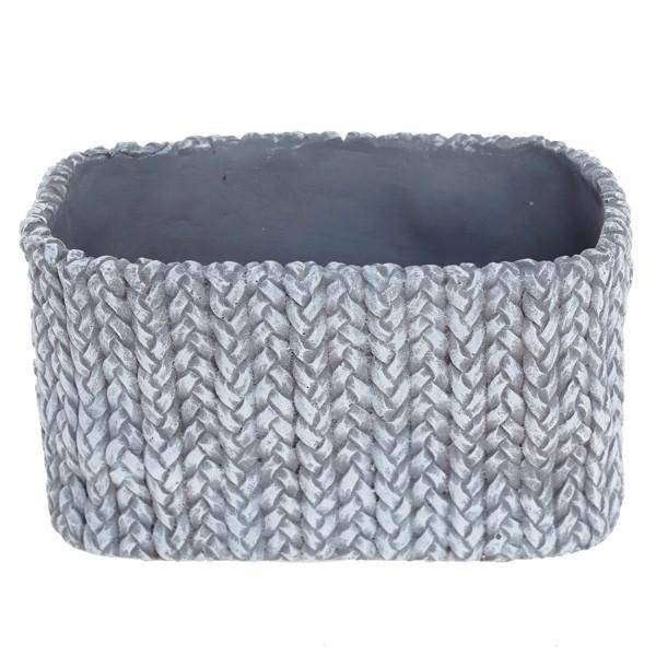 Декоративное кашпо "Плетенное" L19,5W14H10,5 см 81-6683 фото 1 — Egidius.ru