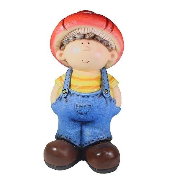 Фигура для дачи "Мальчик-мухомор"L24.5W23H50см 81-6733 фото 1 — Egidius.ru