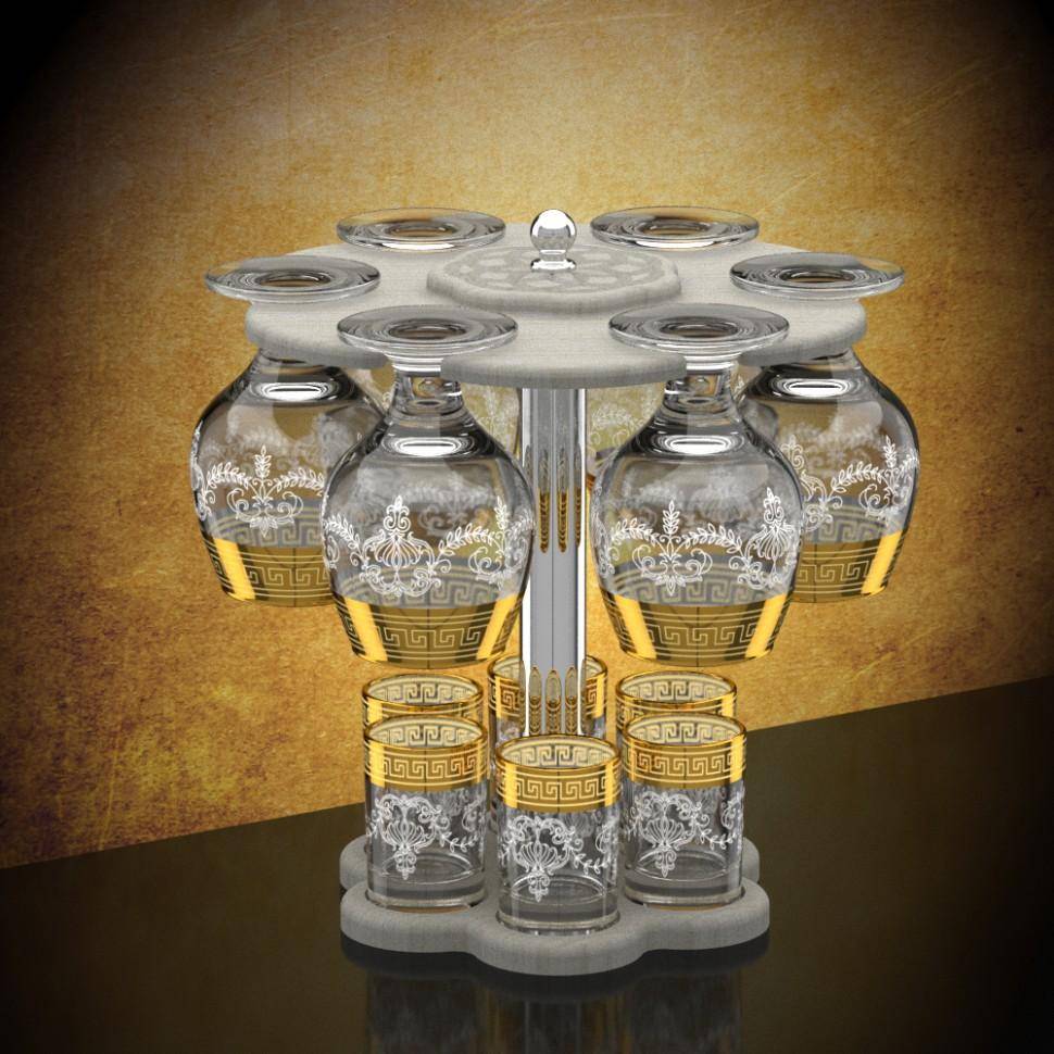 Мини-бар 12 предметов 483 Барокко (светлый) 71-0029 фото 1 — Egidius.ru