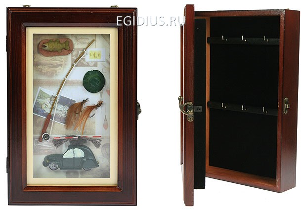 Коллаж-ключница Рыбалка 20*7*30см 104-076 фото 1 &mdash; Egidius.ru