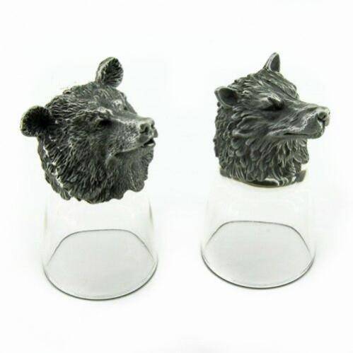 Набор из 2-х стопок медведь+волк 3-1-312 фото 1 — Egidius.ru