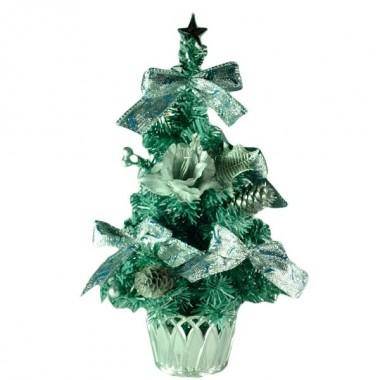 Ёлка декоративная с украшениями, H 30 см 80-0138 — Egidius.ru