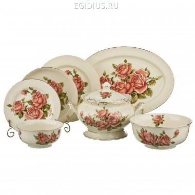 Столовый сервиз на 6 персон 22 пр.&quot;корейская роза&quot;  322-082 — Egidius.ru