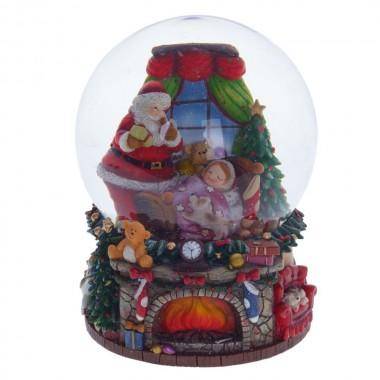 Новогодний шар со снегом музыкальный &quot;Дед Мороз&quot;, L15 W15 H20,5 D15 см 80-0939 — Egidius.ru