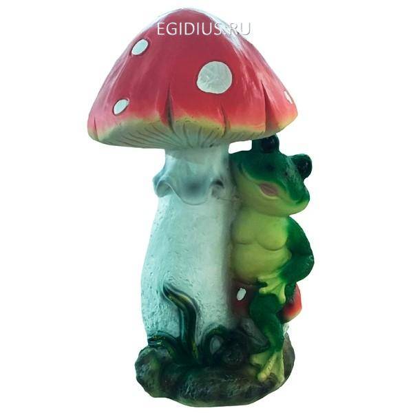 Фигура для сада Лягушка с мухоморами L34W24H41 81-6218 фото 1 &mdash; Egidius.ru