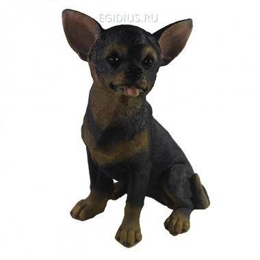 Садовая фигура из полистоуна &quot;Той терьер&quot;(темный)L27W19H38 81-6633 — Egidius.ru