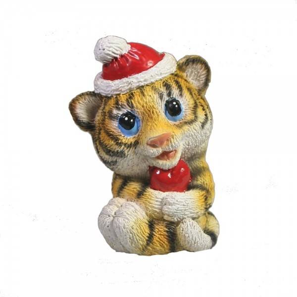 Фигура декоративная "Застенчивый тигрёнок с сердечком" (рыжий)L4W3H4см 81-3031 фото 1 &mdash; Egidius.ru