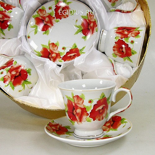 Набор чайный 12 пр. мак 200 мл под.уп 900-388 фото 1 — Egidius.ru