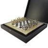 Шахматный набор "Греко-Романский Период" (черно-бел. с золотом мет. доска 28х28, дер. короб, фигуры золото/серебро) 31-0815 фото 1 — Egidius.ru