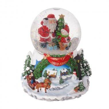 Водяной шар с музыкой и функцией движения &quot;дед мороз&quot;, с подсветкой 81-1251 — Egidius.ru