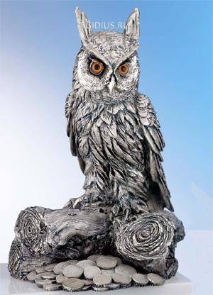 Скульптура "Филин на деньгах большой" 402-024 фото 1 &mdash; Egidius.ru