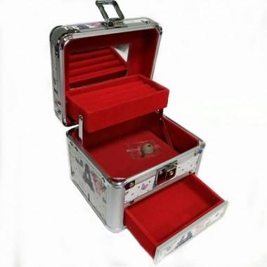 Кейс-шкатулка для украшений, металл, 4 вида 14*12*14см 3-4-123 — Egidius.ru