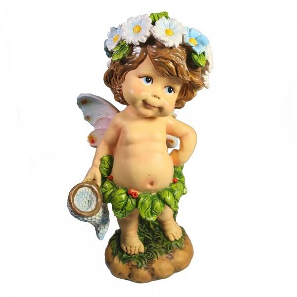 Фигура для дачи "Цветочная фея с сачком" L7,5W12H20 81-6838 фото 1 — Egidius.ru