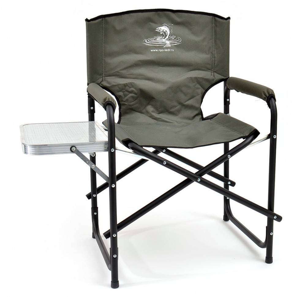 Кресло рыболовное складное Кедр со столиком, сталь  41-0058 фото 1 — Egidius.ru
