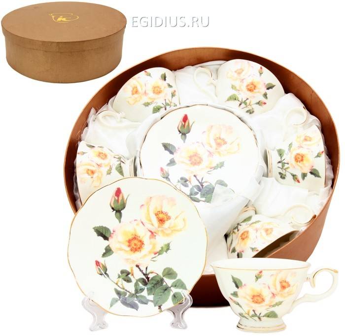 Набор чайный "Цветущий шиповник" 12 пр   600-613 фото 1 — Egidius.ru