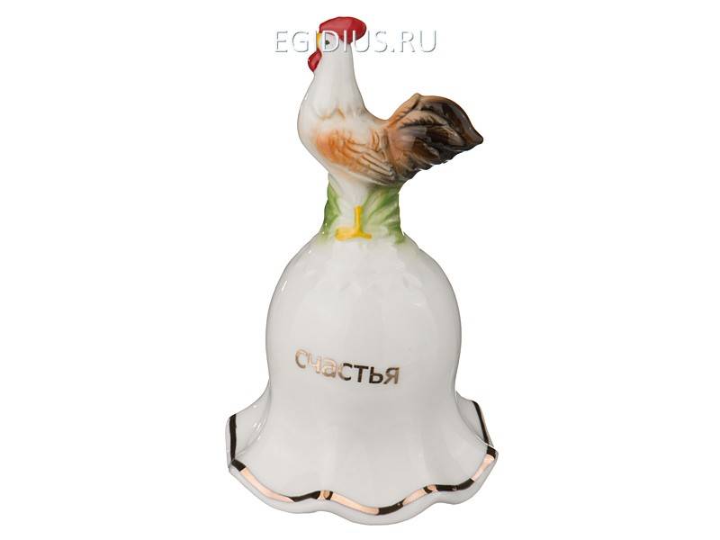 Колокольчик "петух" 12*7*7 см. 332-052 фото 1 — Egidius.ru