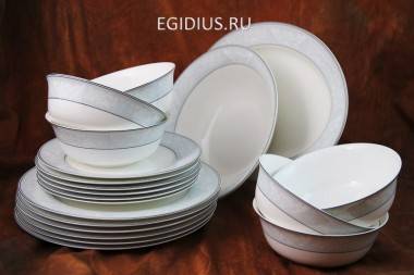 Столовый сервиз &quot;Генрих &quot; (6 персон, 20 пр) (2) Костяной фарфор 620-206 — Egidius.ru