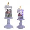 Фигурка декоративная с подсветкой, генератором вьюги и функцией движения "Свеча" L10 W10 H26 см, (3х 80-0903 фото 1 &mdash; Egidius.ru