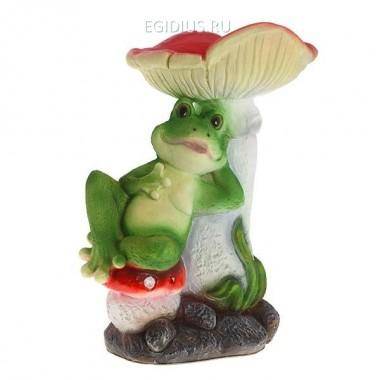 Фигура декоративная садовая &quot;Лягуха отдыхает под мухомором&quot; L28W27H44 81-6219 — Egidius.ru