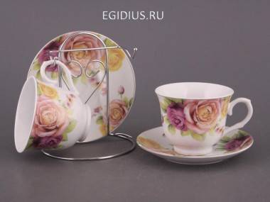 Чайный набор на 2 персоны 4 пр.на металл.подставке 250 мл. 310-121 — Egidius.ru