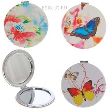 Зеркало карманное, L7 W7 H0,8 см, 3 в 81-1817 — Egidius.ru