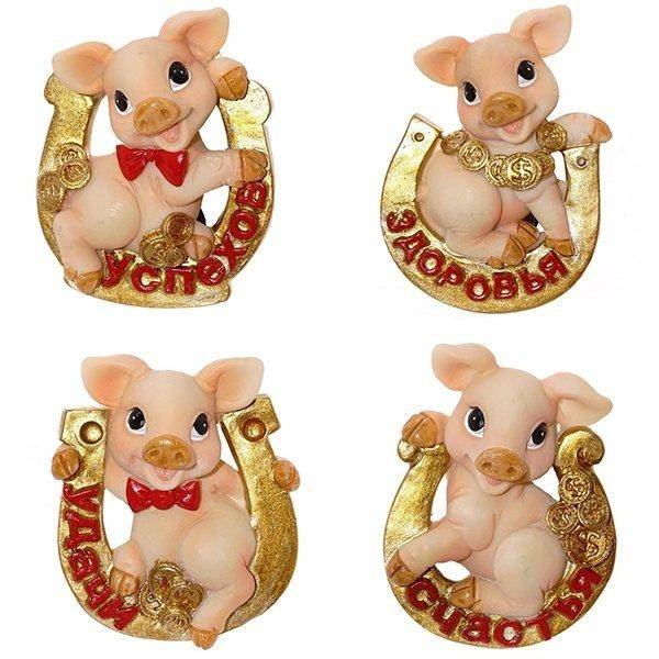 Магнит "Свинка", L4,5 W1,5 H5,5см, 4в 82-0377 фото 1 &mdash; Egidius.ru