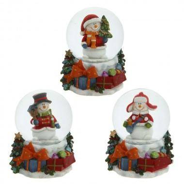 Новогодний шар со снеговиком D4,5 см, L5,5 W5 H6,5 см, 3в. 80-0967 — Egidius.ru