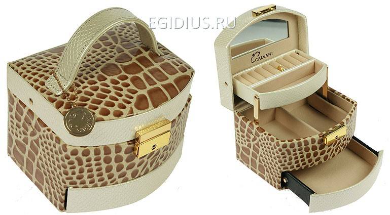 Шкатулка для ювелирных украшений Calvani 14*12*10см 110-653 фото 1 — Egidius.ru
