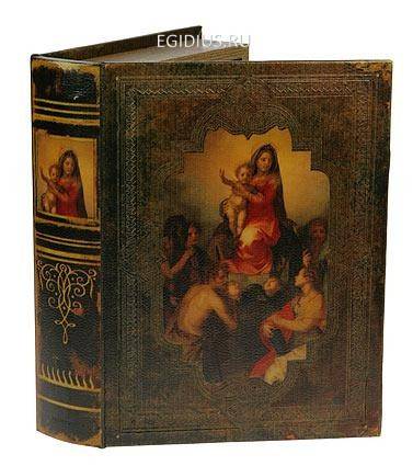 Шкатулка-фолиант "Мадонна в окружении святых" 25*19*6см 110-341 фото 1 — Egidius.ru