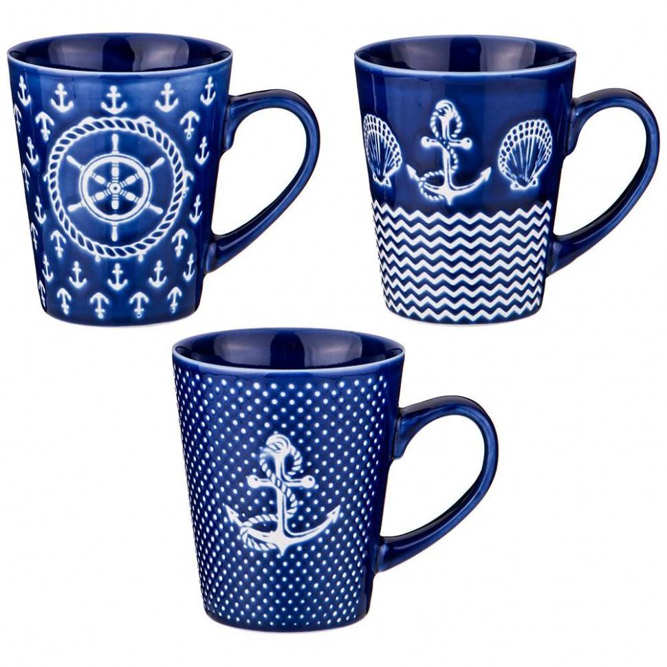 Кружка 350 мл "морская". 3 вида 12,5*9*10,5 см. микс без упак. 314-529 фото 1 &mdash; Egidius.ru