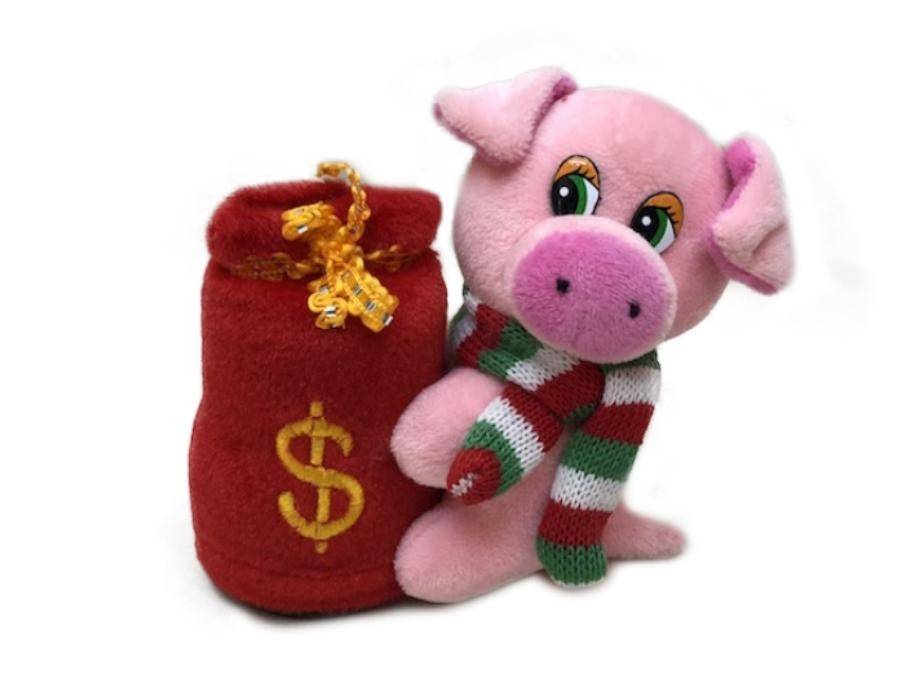 Музыкальная копилка Поросенок с шарфиком 11см 280-840 фото 1 — Egidius.ru