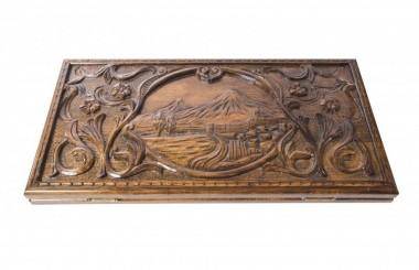 Настольная игра: Нарды резные &quot;Монастырь у Арарата&quot;, Mkhitaryan 4-2-020 — Egidius.ru