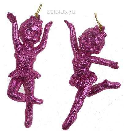 Игрушка ёлочная Маленькая балерина розовый 11см 151-138 фото 1 — Egidius.ru
