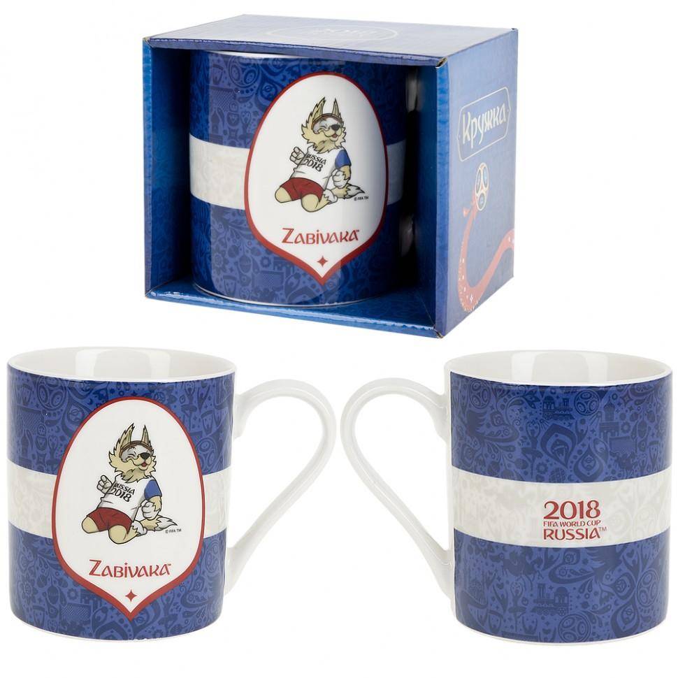 Кружка фарфоровая "Чемпионат Мира FIFA 2018" v=480мл.  406-247 фото 1 &mdash; Egidius.ru