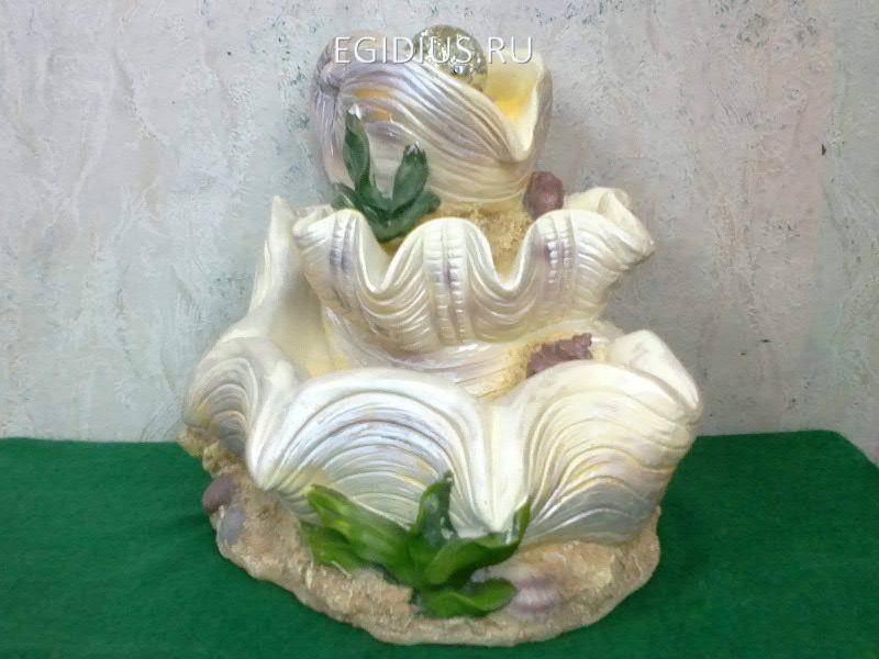 Фонтан с подсветкой "Морская раковина" 22 см 10-0488 фото 1 &mdash; Egidius.ru