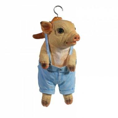 Фигура для сада и дачи &quot;Поросенок на вешалке&quot;  L15 W15 H29 см 81-6686 — Egidius.ru