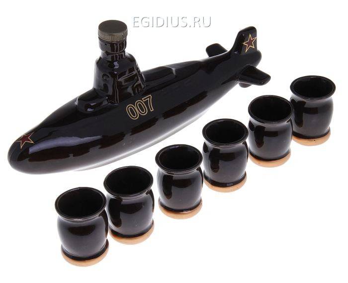Набор водочно-коньячный "Подлодка" 7 Предметов 0,5л 806-034 фото 1 — Egidius.ru