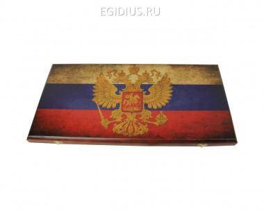 Нарды &quot;Россия&quot; в дер. коробе средние 31-1027 — Egidius.ru