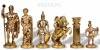 Шахматный набор  "Греко-Романский Период"  (зелен. мет. доска 44х44, дер. короб, фигуры золото/бронза) 31-0762 фото 2 — Egidius.ru