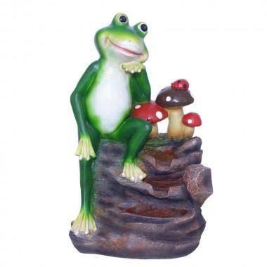 Фонтан декоративный &quot;Лягушка&quot;, L35,5 W25,5 H58 см 81-2410 — Egidius.ru