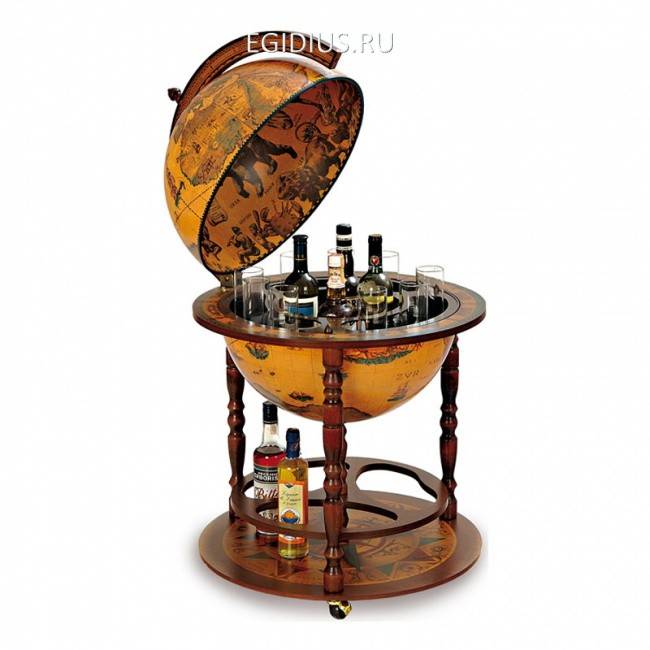 Глобус-бар с подст.д/бутылок, диам.50см, 60x91h 700-014 фото 1 &mdash; Egidius.ru