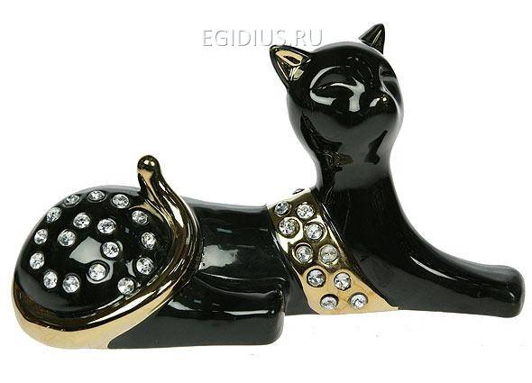 Статуэтка "Кошка", фарфор 27*10*15см  113-052 фото 1 — Egidius.ru