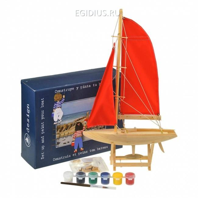 Яхта для сборки и раскраски, 25см 700-571 фото 1 — Egidius.ru