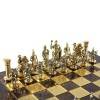 Шахматный набор "Греко-Романский Период" (коричн. мет. доска 28х28, дер. короб, фигуры золото/серебро) 31-0816 фото 2 — Egidius.ru