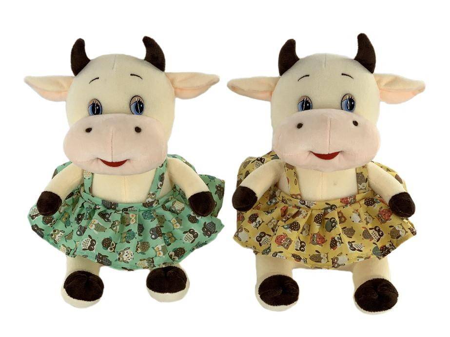 Игрушка символ года 2021 бык  "Коровка в платье" 2-1-158 фото 1 &mdash; Egidius.ru